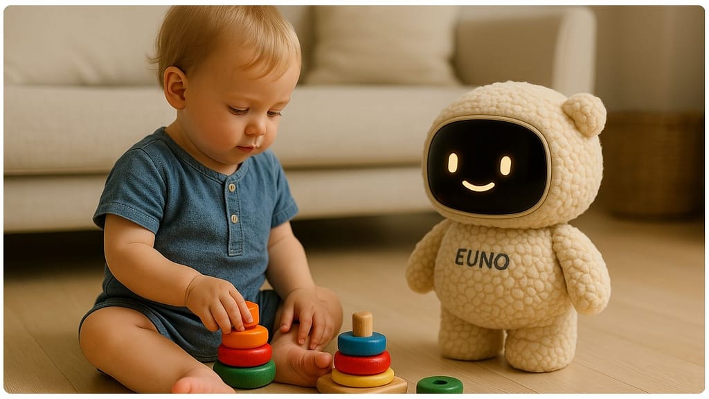 Enfant avec robot Euno