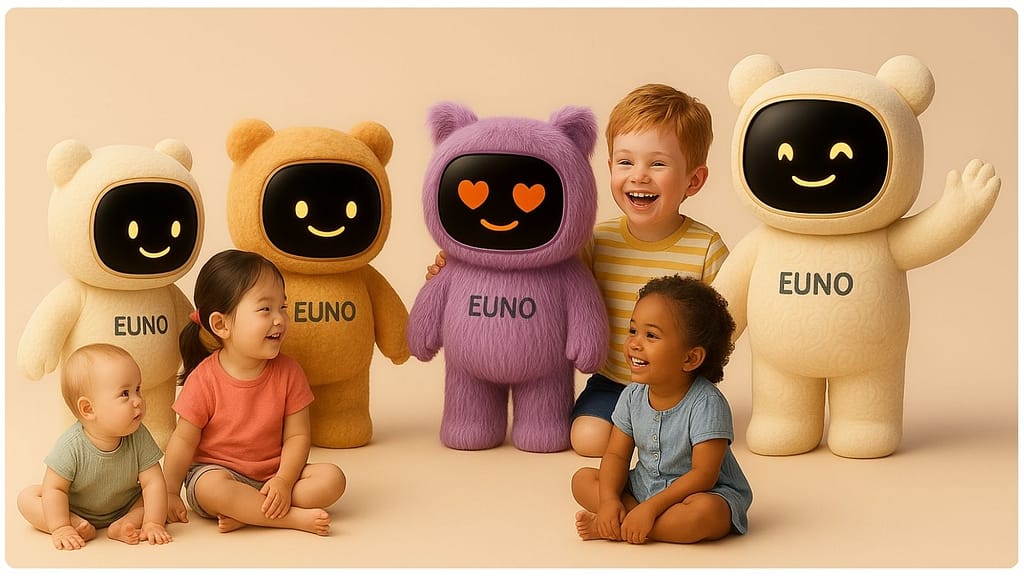 Robots Euno avec des enfants