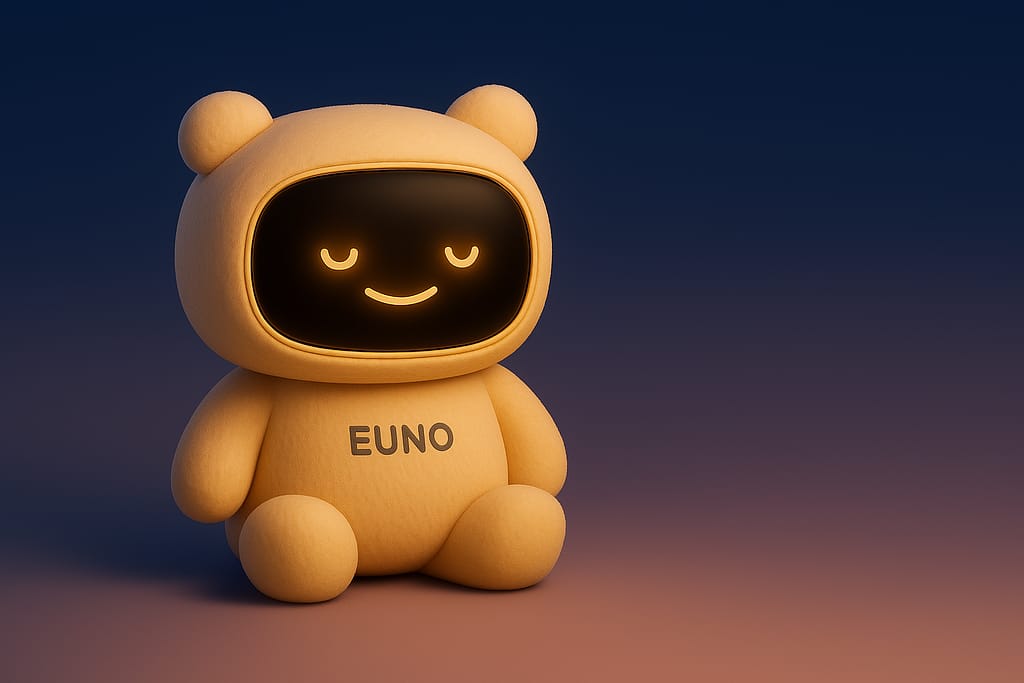 Robot Euno endormi en souriant